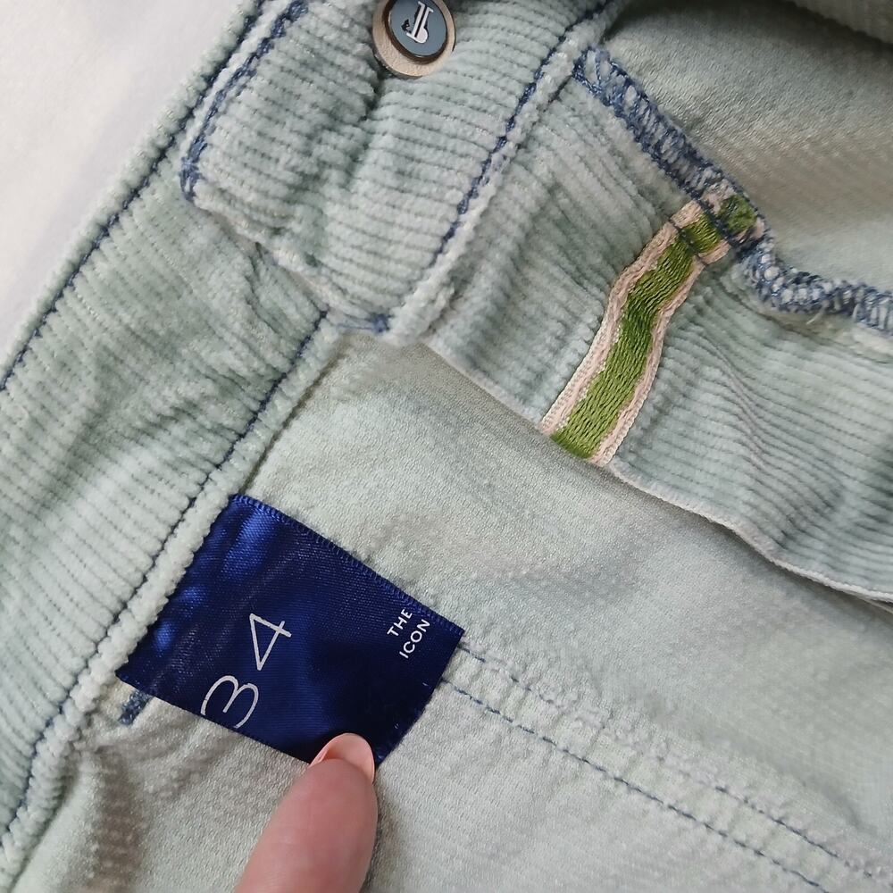 Anthropologie Pilcro The Icon Corduroy Jeans Pants Size 34 Green Flare Low Rise - Picture 10 of 16